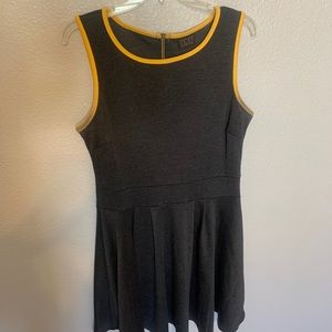 Light Gray w/ Yellow Trim Dress